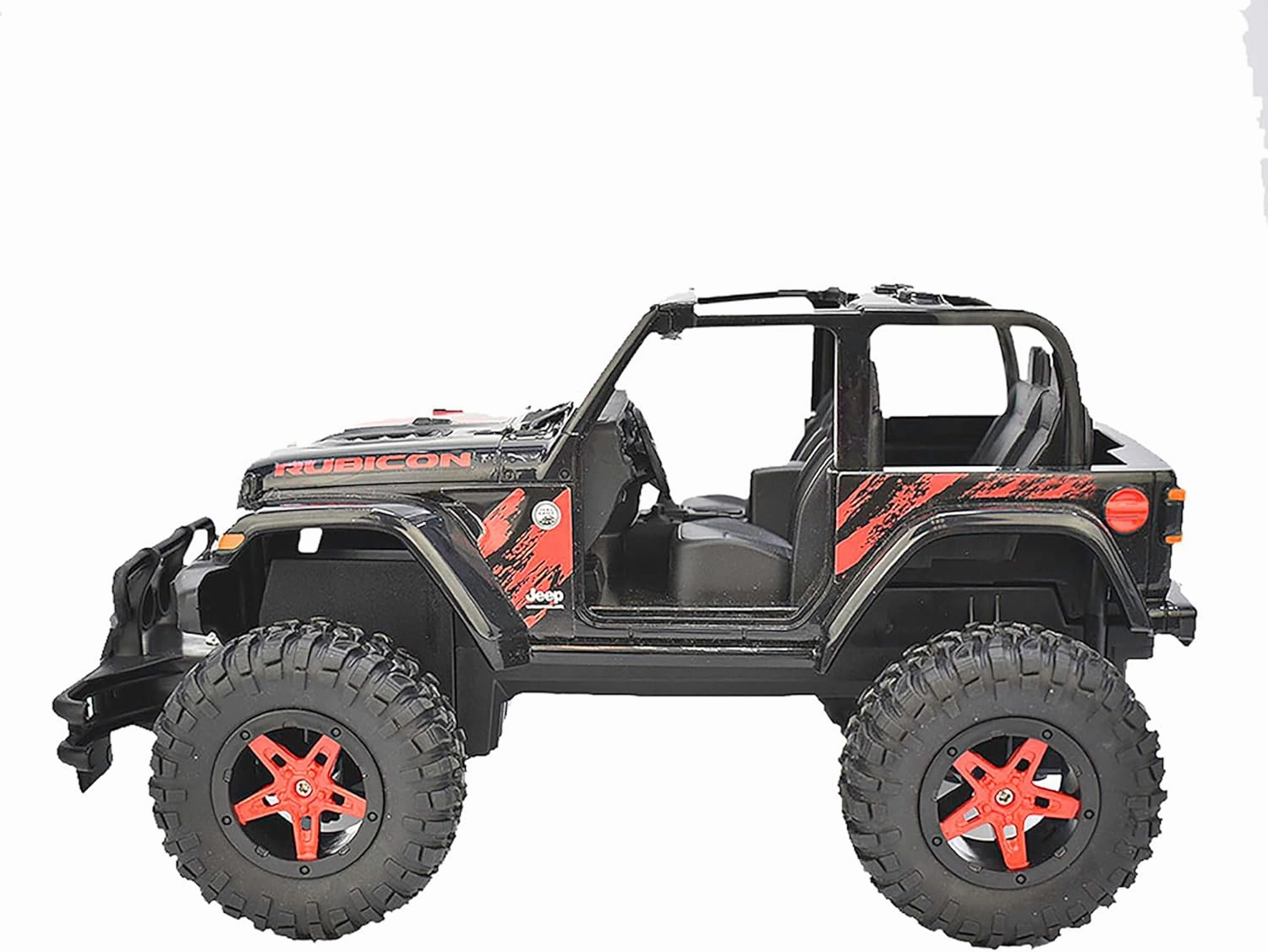 Jeep Wrangler Rubicon 2 Door 1:16 Scale R/C - Black - Taiyo, 2.4GHz, Remote Control Vehicle, Authentic Design, Battery Powered Hobby Car