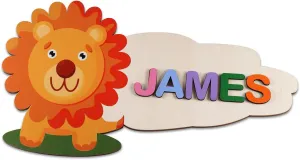 JewelOra Personalized Name Puzzle for Toddlers Boys Girls Custom Name Wood Puzzles Gifts for Toddlers Creative Early Learning Toys(Color-1)