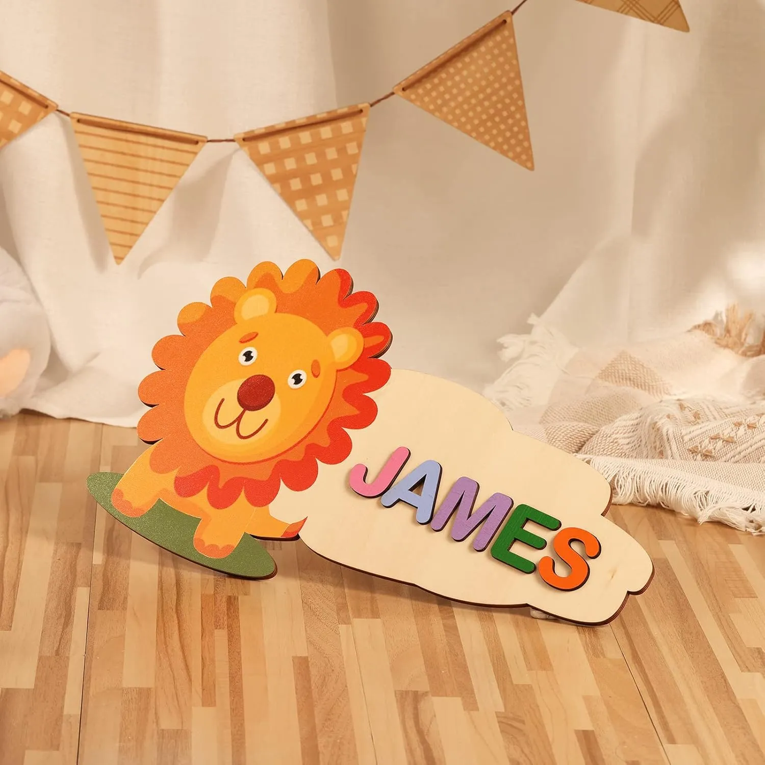 JewelOra Personalized Name Puzzle for Toddlers Boys Girls Custom Name Wood Puzzles Gifts for Toddlers Creative Early Learning Toys(Color-1)
