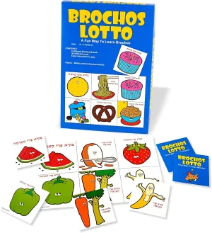 Jewish Brochos Lotto Game - Favorite Vintage Design Fun Brachos Learning Card Game - for Ages 3 