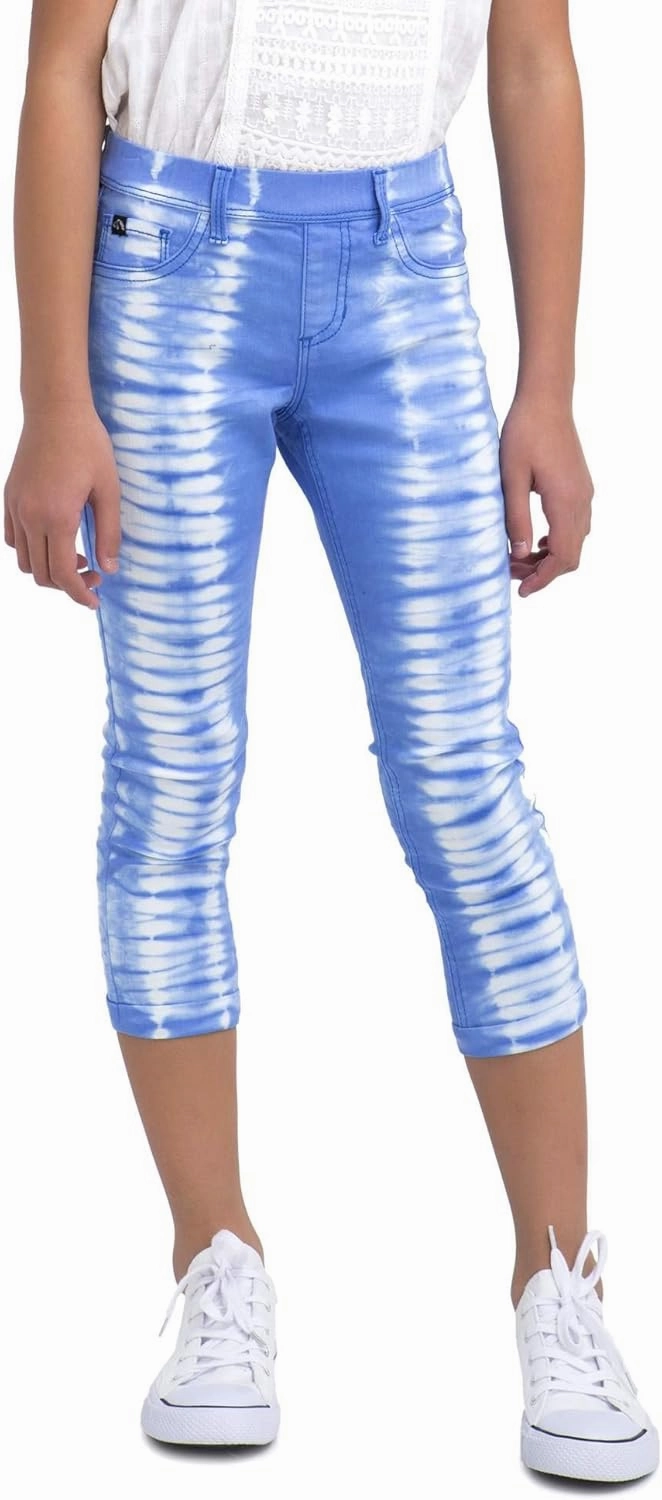 Jordache Girls Tie Dye Wash Crop Jeggings Size 4-5 (Aegean Blue)