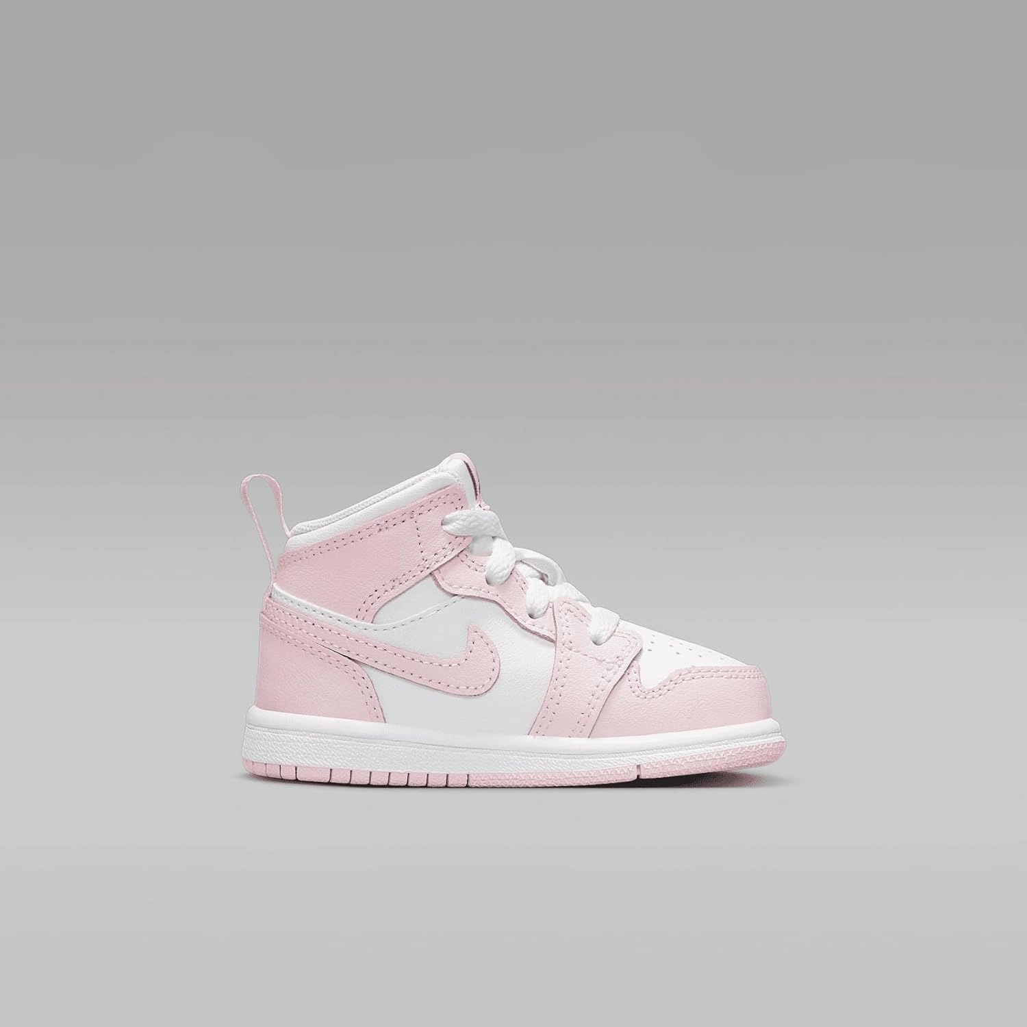 Jordan 1 Mid Baby/Toddler Shoes (DQ8425-608, Pink Foam/Fire Red/White)