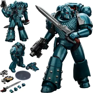 JOYTOY Warhammer 40K Alpha Legion 1/18 Action Figures Alpha Legion Headhunter Prime Model Collection