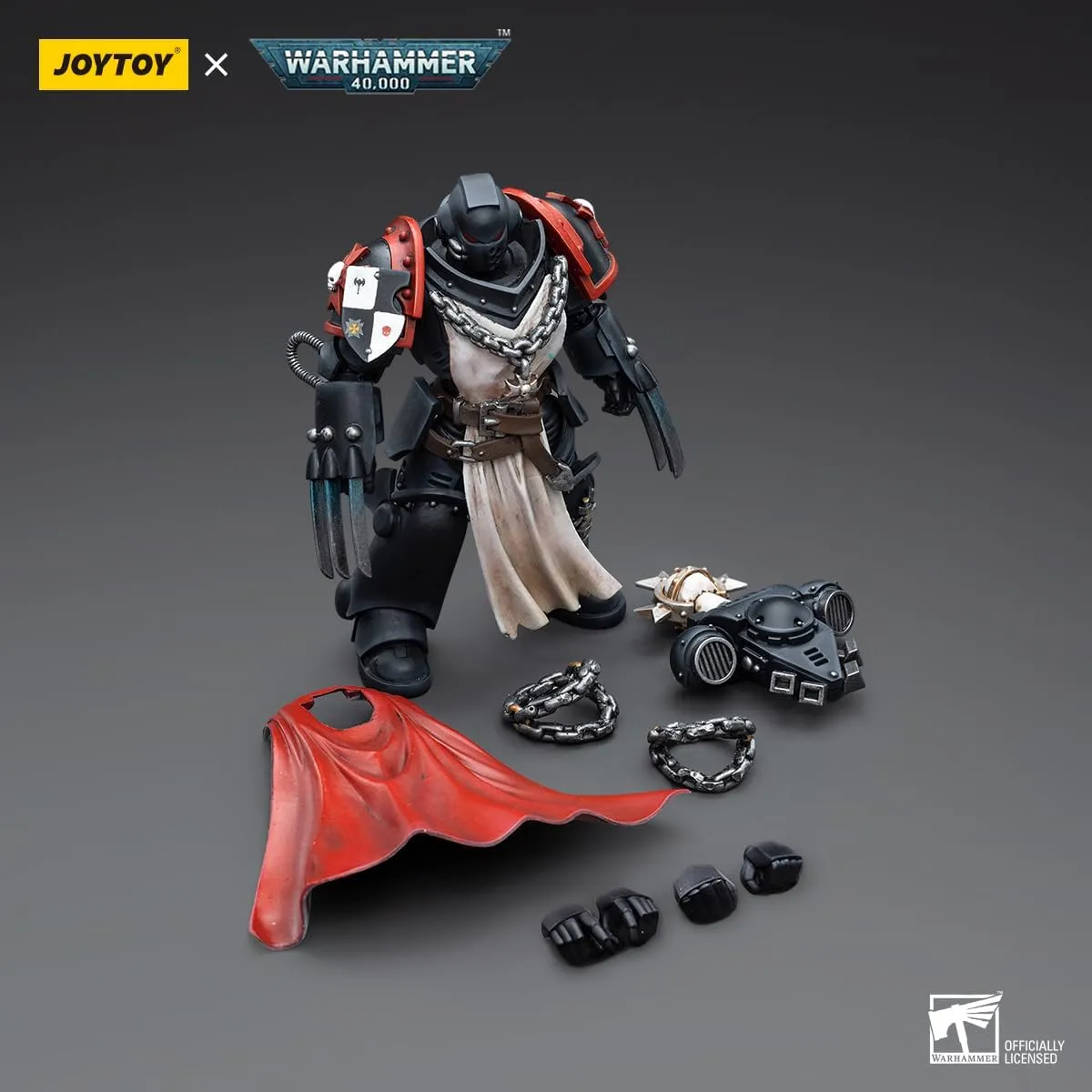 JOYTOY Warhammer 40K Black Templars1/18 Action Figures Black Templars Primaris Sword Brethren Alberic Model Collection