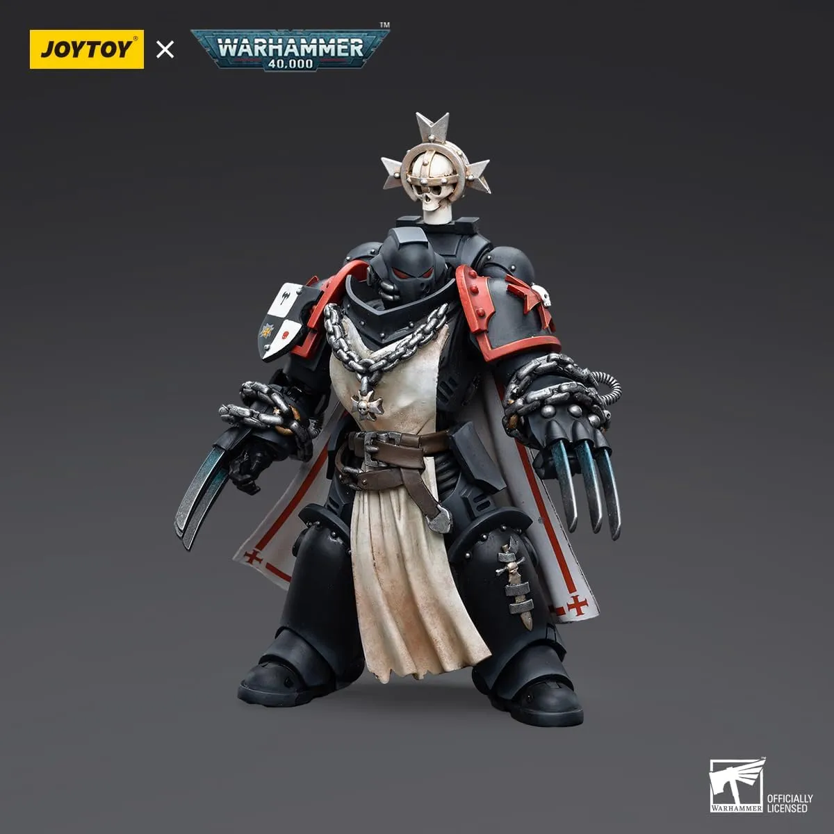 JOYTOY Warhammer 40K Black Templars1/18 Action Figures Black Templars Primaris Sword Brethren Alberic Model Collection