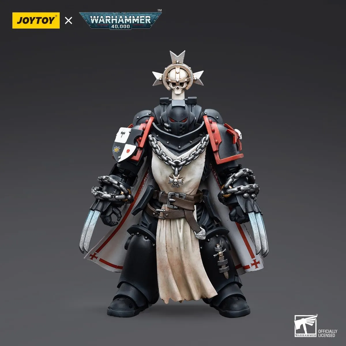 JOYTOY Warhammer 40K Black Templars1/18 Action Figures Black Templars Primaris Sword Brethren Alberic Model Collection
