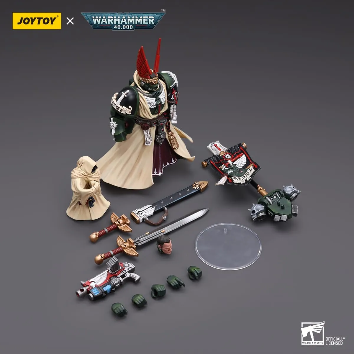 JOYTOY Warhammer 40K Dark Angels 1/18 Action Figures Dark Angels Supreme Grand Master Azrael Collection