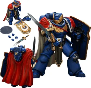 JOYTOY Warhammer 40K Ultramarines 1/18 Action Figures Ultramarines Victrix Honour Guard with Storm Shield and Power Sword Model Collection