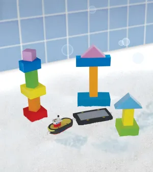Just Think Toys Bathtime Consruction Building Toy - Tug Boat & Barge (22092)