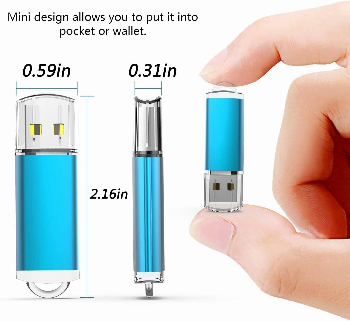 K&ZZ 5 Pack 128GB Flash Drive USB 2.0 Memory Stick Thumb Drive 128 GB USB Flash Drives Jump Drive Bulk USB Drive, Multicolored
