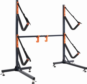 Kayak Storage Rack-Heavy Duty Freestanding Kayak Stands Outdoor Storage Rack with Padded Arms and Adjustable Straps for Indoor Outdoor Garage Paddle Board Canoe Bikes Life Rafts