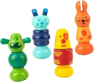 KESYOO 4Pcs Screw Block for Cognitive Development and Logical Thinking Training Interactive Educational Plaything for Ages Safe Natural Wood
