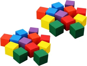 KICHOUSE 1Set Cube Blocks Educational Building for Blocks for Classroom Activities Stacking Games and Math Learning and Safe Learning