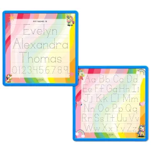 Kid's Name Tracing Board | Dry Erase Letter Tracing | Reusable Name Tracing Board | Letter Tracing Board | Personalized | Baby Unicorn Theme
