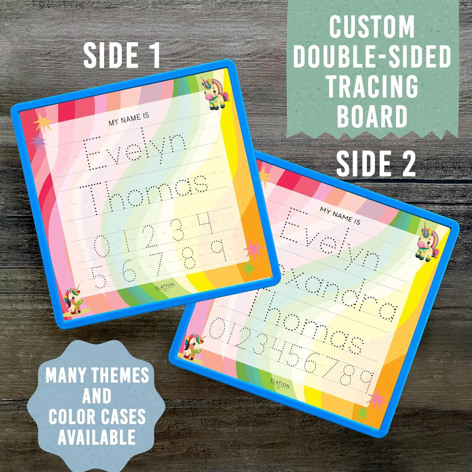 Kid's Name Tracing Board | Dry Erase Letter Tracing | Reusable Name Tracing Board | Letter Tracing Board | Personalized | Baby Unicorn Theme