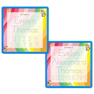 Kid's Name Tracing Board | Dry Erase Letter Tracing | Reusable Name Tracing Board | Letter Tracing Board | Personalized | Baby Unicorn Theme