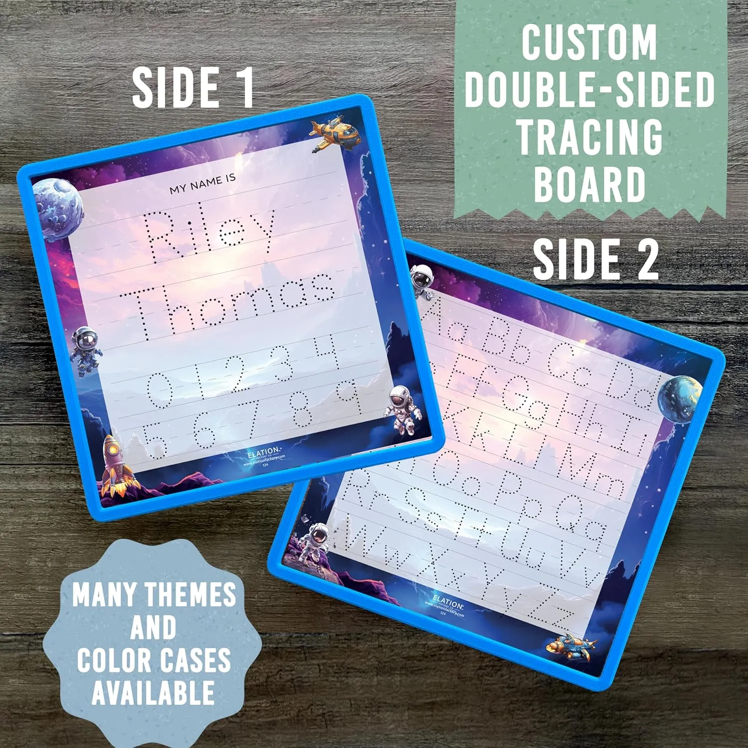 Kid's Name Tracing Board | Dry Erase Letter Tracing | Reusable Name Tracing Board | Letter Tracing Board | Personalized | Deep Space Theme