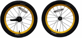 Kids Bike Front and Rear Wheel Set, Wheel Set Replacement Part for 16 inch Kids Bicycle, Compatible with Model Numbers SLBKBLU62