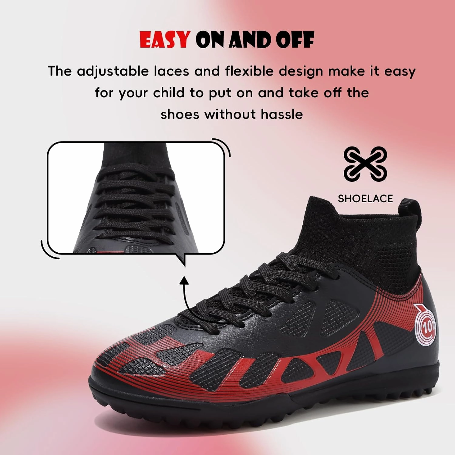 Kids Soccer Cleats Boys Girls Athletic lndoor Soccer Shoes