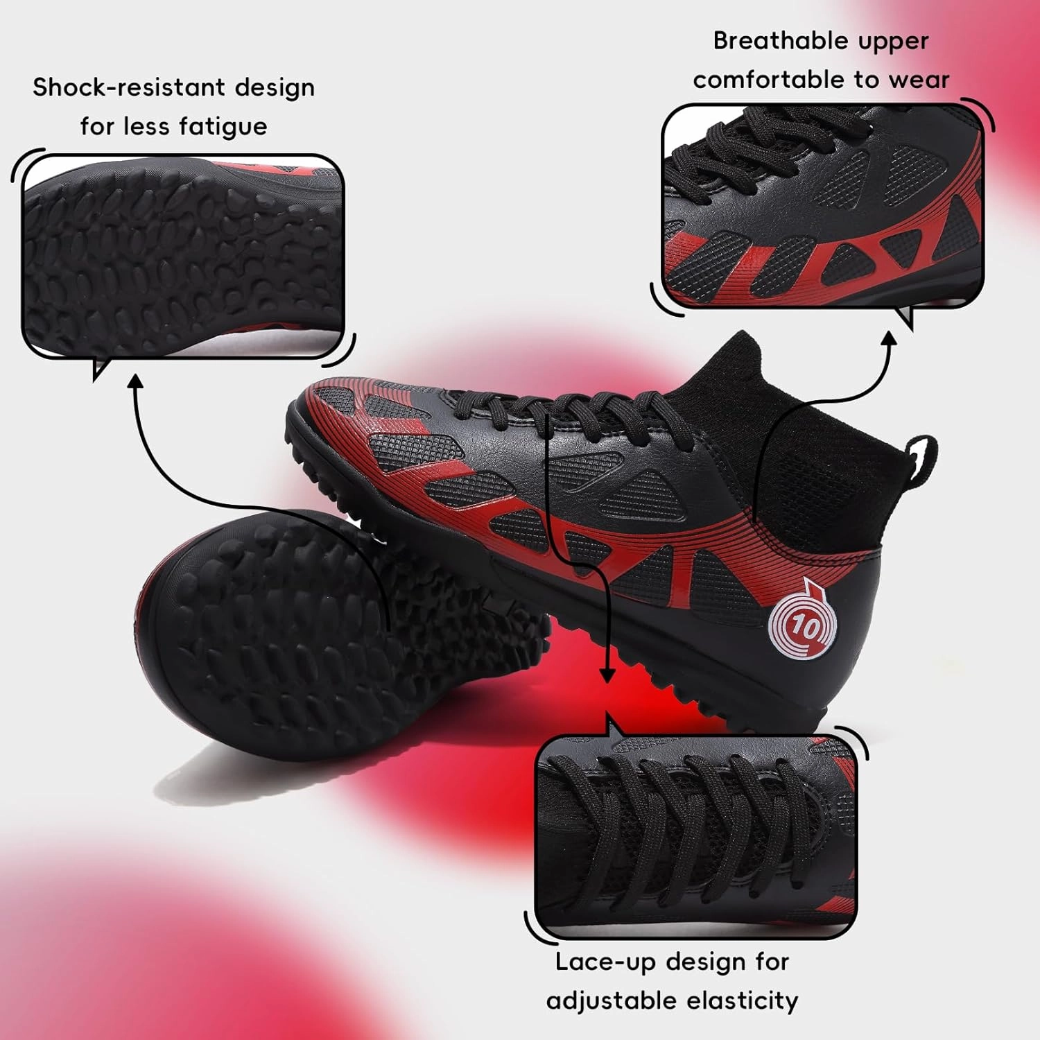 Kids Soccer Cleats Boys Girls Athletic lndoor Soccer Shoes
