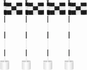 KINGTOP Golf Flagstick Mini, Putting Green Flag for Yard, All 3 Feet, Double-Sided Numbered Golf Flags, Golf Pin Flag Hole Cup Set, Portable 2-Section Design, Gifts Idea