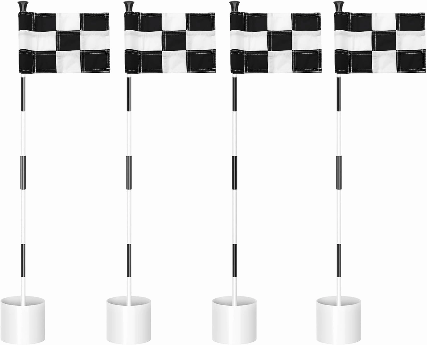 KINGTOP Golf Flagstick Mini, Putting Green Flag for Yard, All 3 Feet, Double-Sided Numbered Golf Flags, Golf Pin Flag Hole Cup Set, Portable 2-Section Design, Gifts Idea