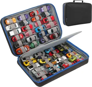 KISLANE Carrying Case, Kids Car Storage Case Holds 48 Cars (Black Bag Only)