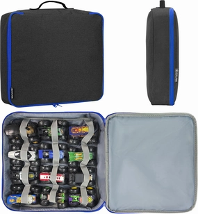 KISLANE Carrying Case for 12 Monster Jam Toy Trucks, Kids Cars Storage Bag - Black