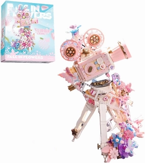kowkis Flowers and Butterfly Camera Building Set with Floor Stand,Classic Romantic Camera Collectible Display Model with Lighting,Makes a Fun Gift for Adult Builders(1109 Pcs)