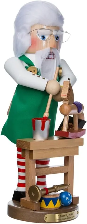 Kurt Adler Signed Steinbach North Pole Santa Toymaker Nutcracker, 17-Inch