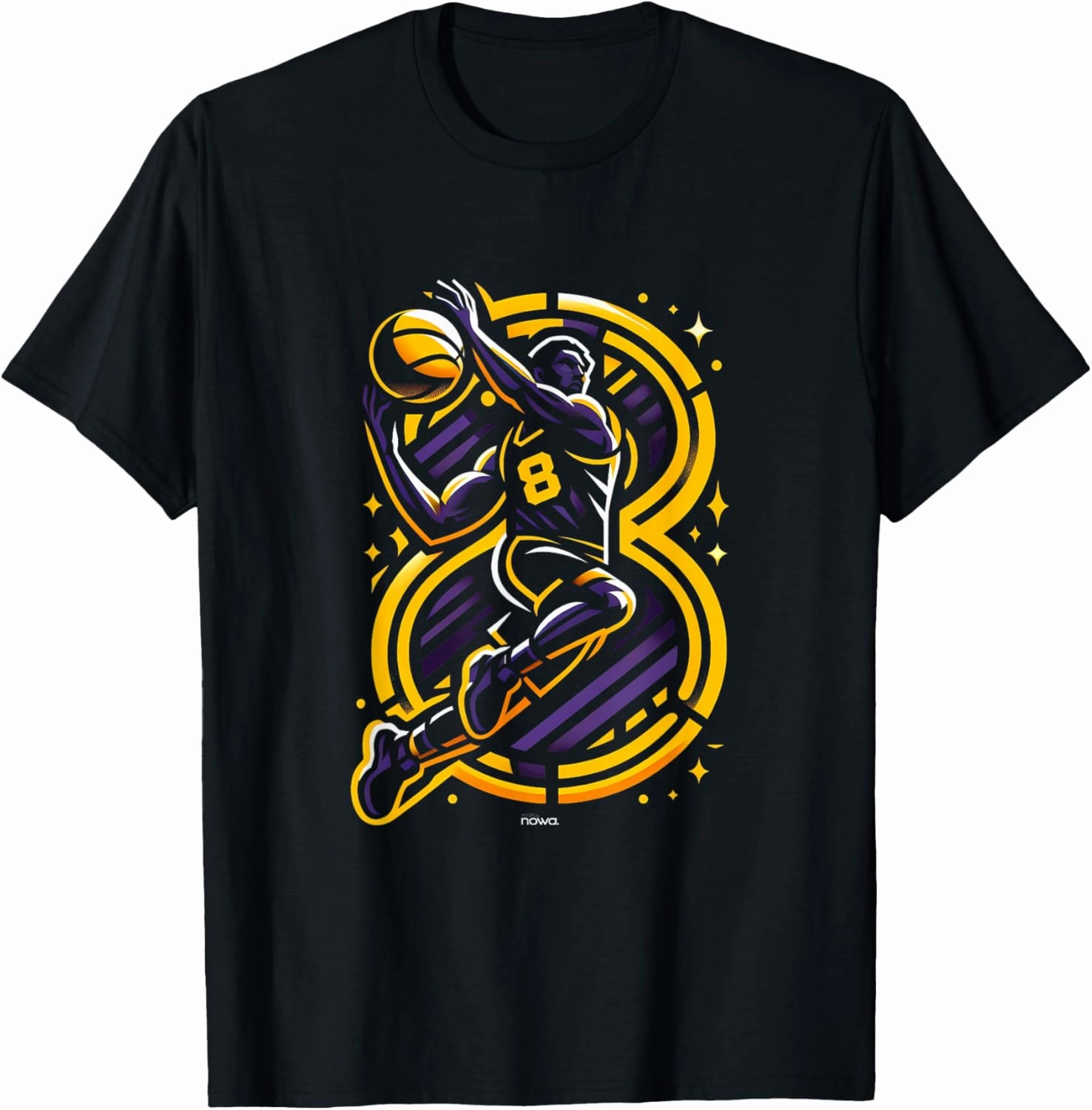 LA LEGEND LAL BASKETBALL NUMBER 8 DUNK T-Shirt