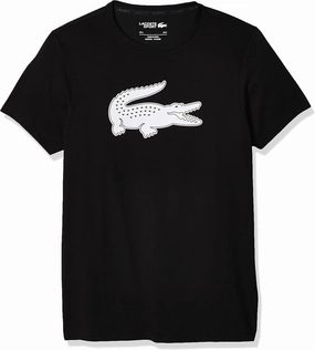 Lacoste Men's Short Sleeve Regular Fit Ultra Dry Croc Graphic Tee Shirt