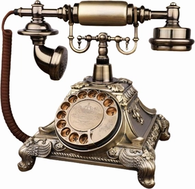 Landline Phone Rotary Dial Corded Telephone Retro Telephone Classic Old Fashioned Desk Phone with