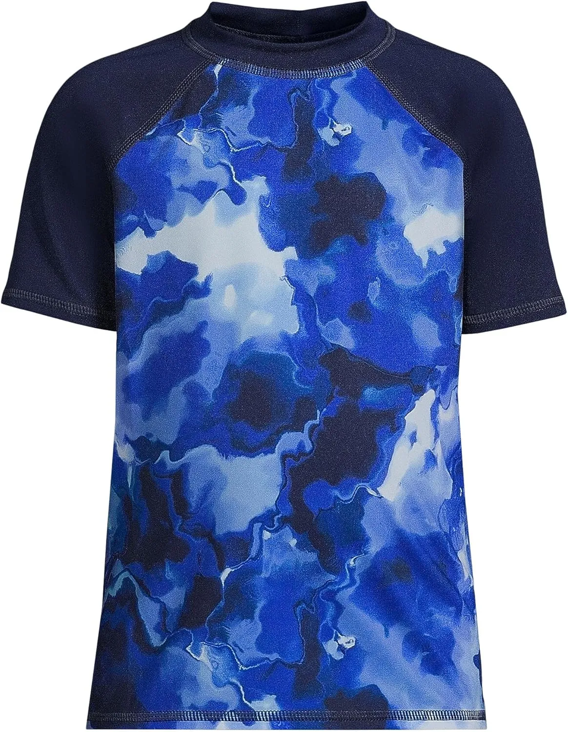 Lands' End Boys Short Sleeve UPF 50 Sun Protection Rash Guard
