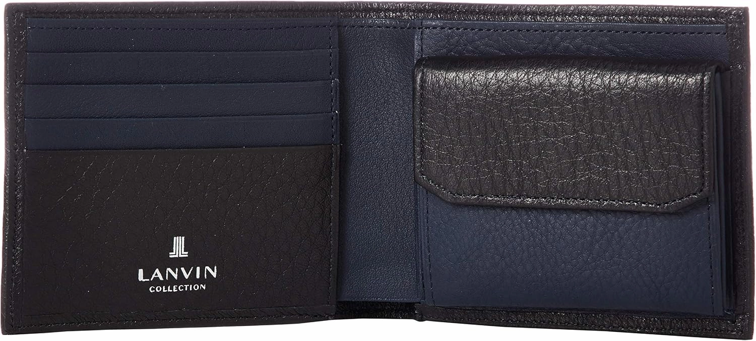 LANVIN COLLECTION(ランバンコレクション) Men's Deer Skin Fold Wallet with Coin Purse
