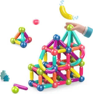 Large Magnetic Blocks,Magnetic Toys for Kids Ages 3-5,Magnetic Blocks for Kids Ages 4-8,STEM Construction Toys and Kids Montessori Toys for Toddlers 1-3 Gifts(42pcs)