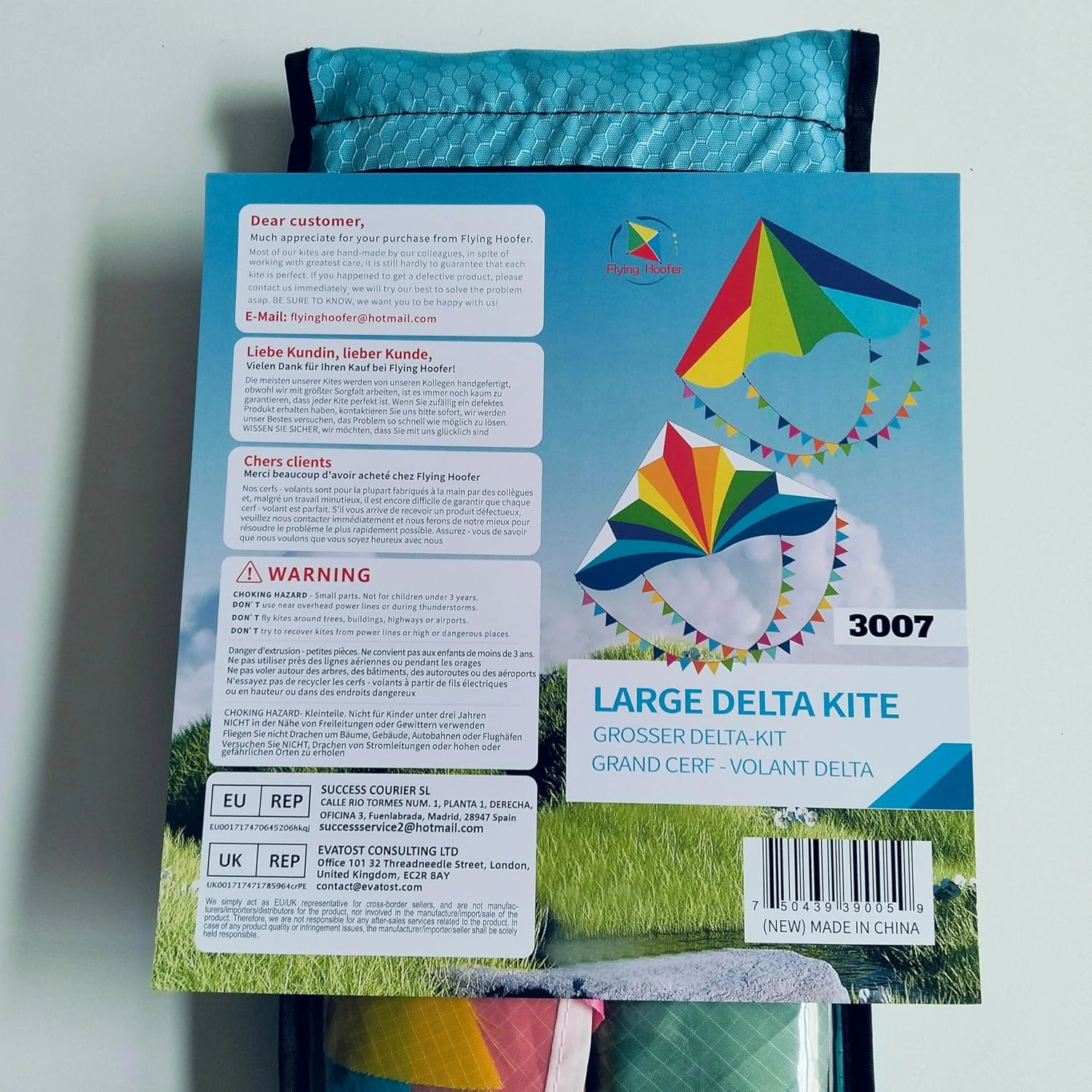 Large Rainbow Delta Kite for Kids & Adults,Single Line Beach Kite for Kids Ages 4-8 & 8-12,Easy to Fly for Toddlers and Beginners.