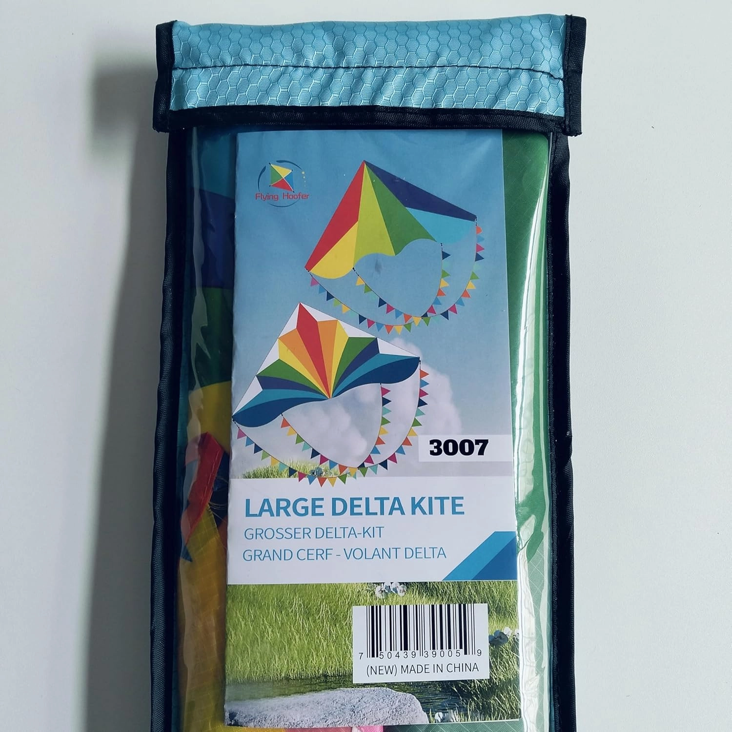Large Rainbow Delta Kite for Kids & Adults,Single Line Beach Kite for Kids Ages 4-8 & 8-12,Easy to Fly for Toddlers and Beginners.