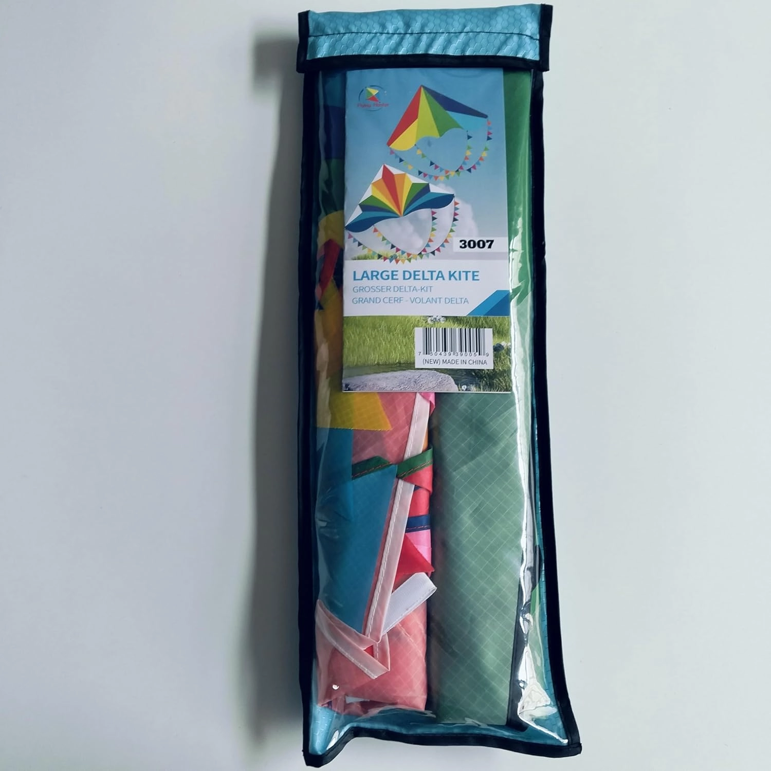 Large Rainbow Delta Kite for Kids & Adults,Single Line Beach Kite for Kids Ages 4-8 & 8-12,Easy to Fly for Toddlers and Beginners.