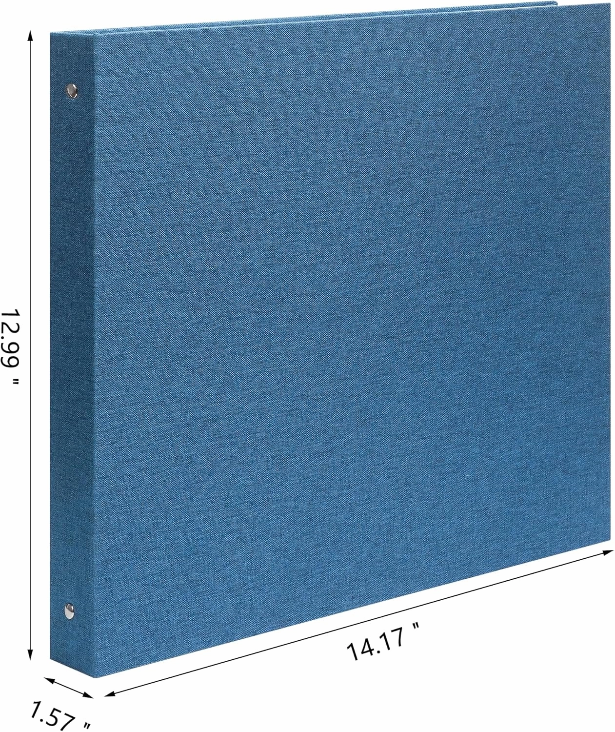 Large Scrapbook Album with 30 Sheets Plastic Sleeves and Scrap Book Paper 12x12 Inch, Linen Cover 3 Ring Photo album Scrapbooks for Wedding Baby Famliy Memory Blue