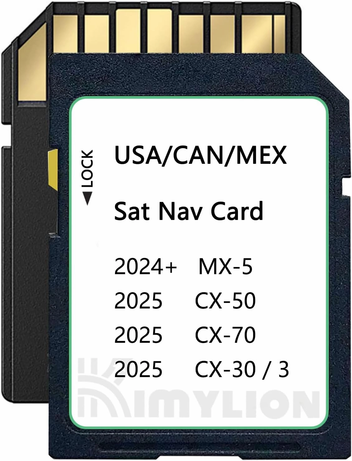 Latest Version Navigation SD Card, GPS SD Map Card Compatible with 2025 CX-50/3 / CX-30 / CX-70, 2024  MX-5, USA/CAN/MEX Maps