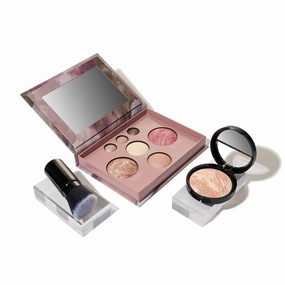 LAURA GELLER NEW YORK Baked Starter Kit: Porcelain - Best of the Best Full Face Palette   Baked Balance-n-Brighten Powder Foundation   Retractable Angled Kabuki Brush Set