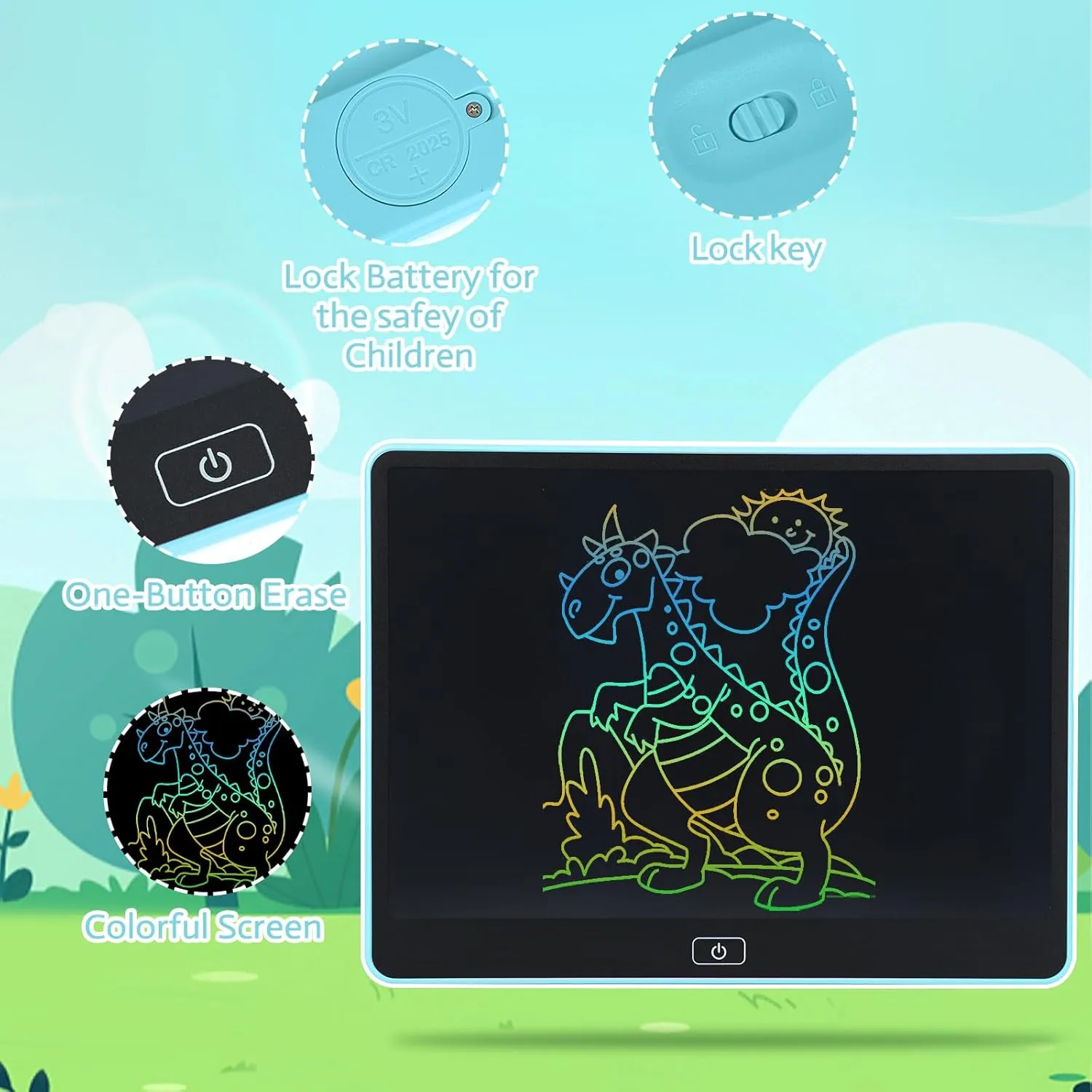 LCD Writing Tablet for Kids 16 inch Larger Screen, Colorful Electronic Board Drawing Pad for Kids Large Drawing pad Writing Board Etch a Sketch Learning Educational Toys