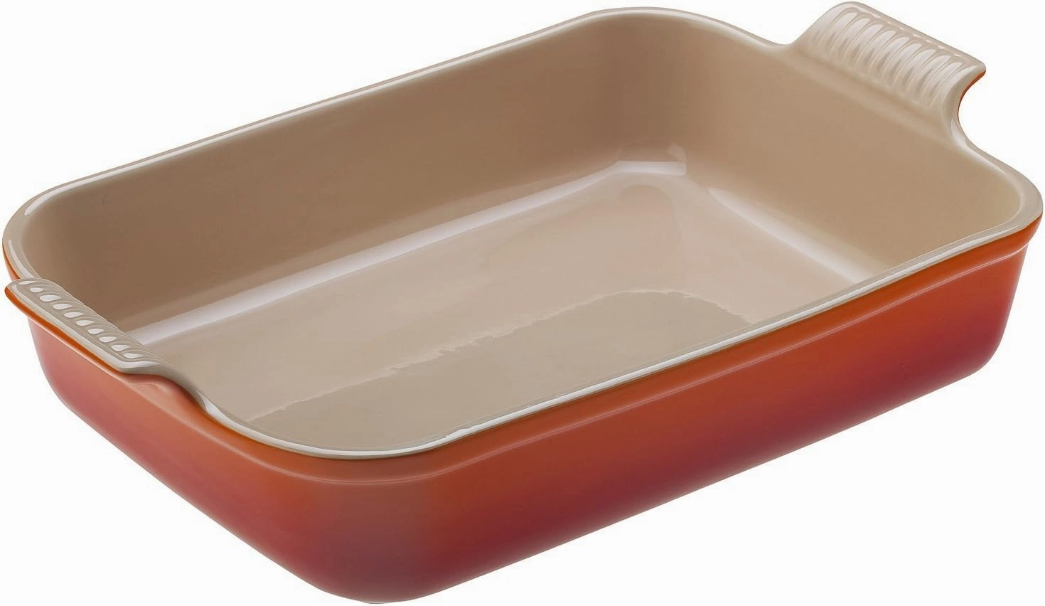 Le Creuset Stoneware Heritage Rectangular Dish, 4 qt. (12" x 9"), Flame