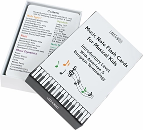 Learn to Read Music Flashcards by Lark & Wolf. 56 Large Size Music Note Theory Flashcards for Kids Piano