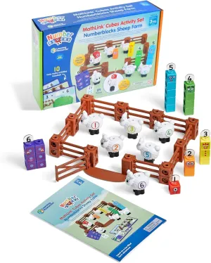 Learning Resources Resources-HM96093UK Numberblocks MathLink Cubes Sheep Counting Set, 3-6, Number Toys, Farm Game, Includes 10 Math Activities, Multicolor (HM96093-UK)
