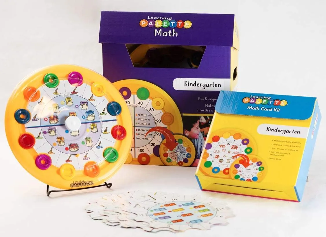 LEARNING WRAP-UPS SELF-CORRECTING Kindergarten Math Learning Palette Base Center Kit