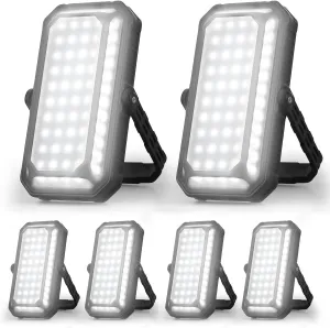 LED Camping Lantern Rechargeable, 10000mAh Portable Camping Lights up to 120  Hours, 12 Light Modes, Dimmable, LCD Digital Display, Waterproof, Camping Essentials for Power Outages, 6 Packs