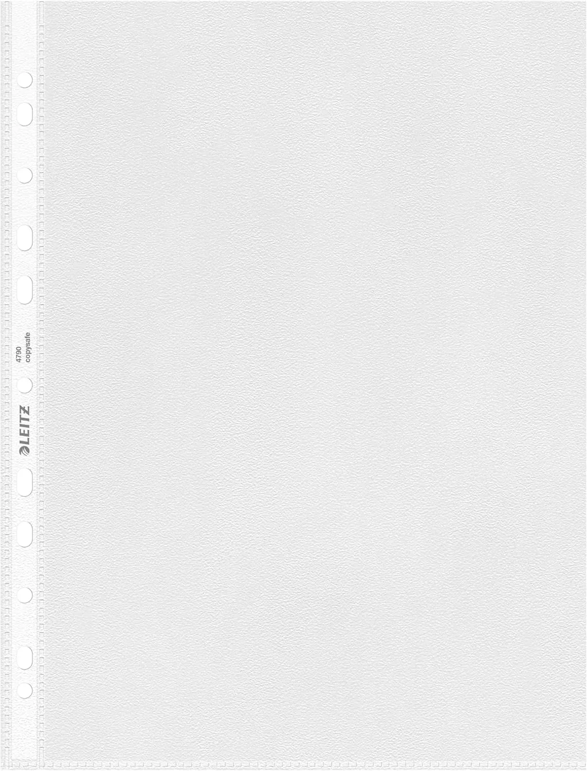 Leitz Quality Plastic Punched Pocket A4, Clear Matt Finish, Top Open, 85 Micron Polypropylene, Box of 100, 47900000