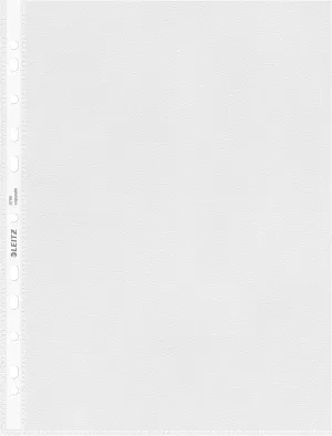 Leitz Quality Plastic Punched Pocket A4, Clear Matt Finish, Top Open, 85 Micron Polypropylene, Box of 100, 47900000